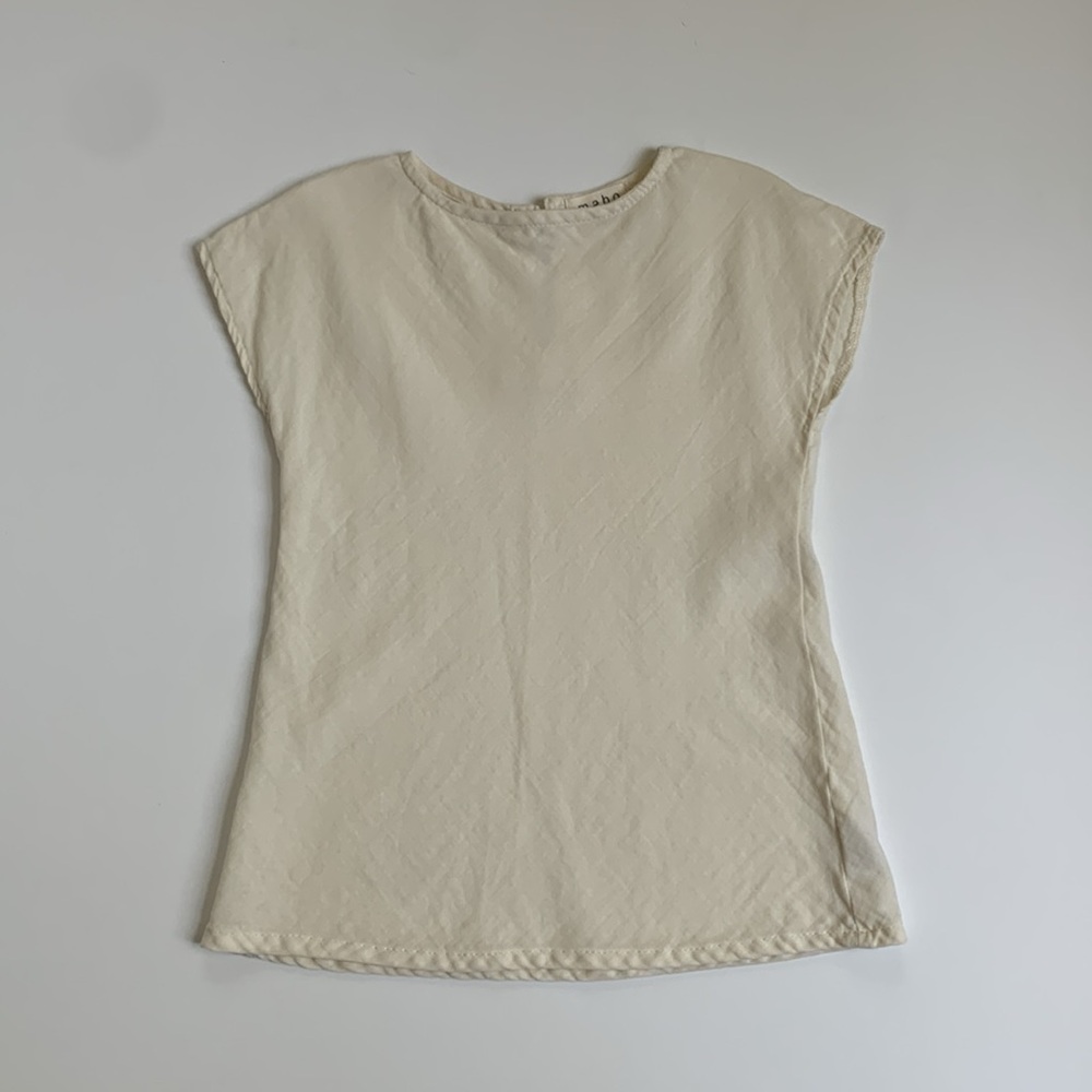 Mabo Sleeveless Blouse Cream 4/5 EUC